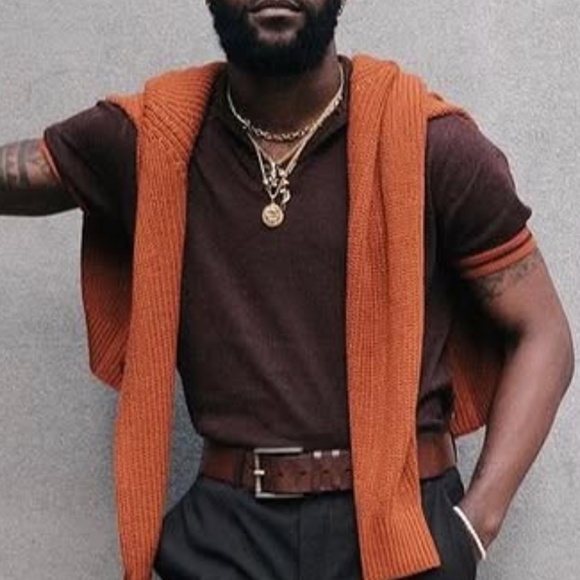 NWT Propaganda Agency Mens Baby Alpaca and Cotton Blend Polo Size XL - Picture 7 of 7